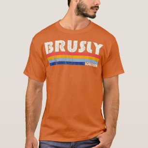 Retro Vintage 70s 80s Style Brusly Louisiana  T-Shirt