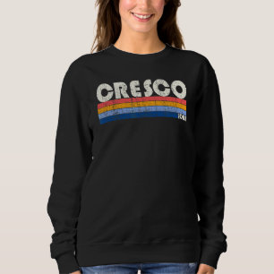 Retro Vintage 70s 80s Style Cresco Iowa Sweatshirt