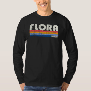 Retro Vintage 70s 80s Style Flora Illinois T-Shirt