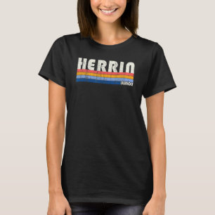 Retro Vintage 70s 80s Style Herrin Illinois T-Shirt