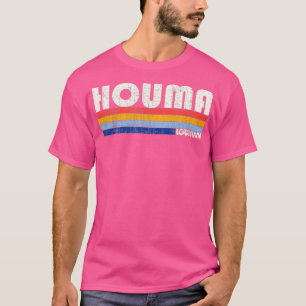Retro Vintage 70s 80s Style Houma Louisiana T-Shirt