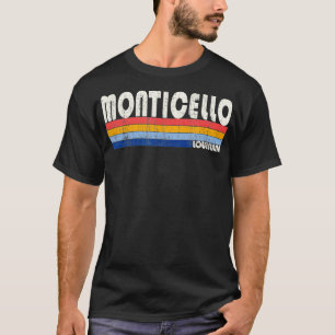 Retro Vintage 70s 80s Style Monticello Louisiana T-Shirt