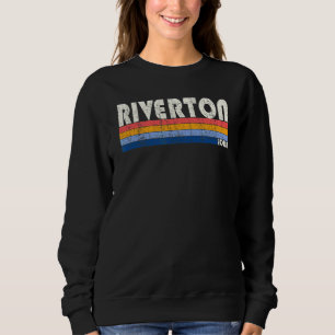 Retro Vintage 70s 80s Style Riverton Iowa Sweatshirt