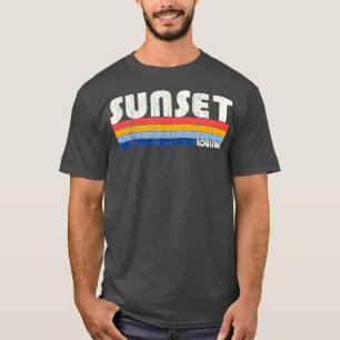 Retro Vintage 70s 80s Style Sunset Louisiana T-Shirt