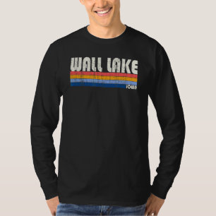 Retro Vintage 70s 80s Style Wall Lake Iowa T-Shirt