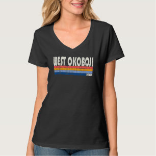 Retro Vintage 70s 80s Style West Okoboji Iowa T-Shirt