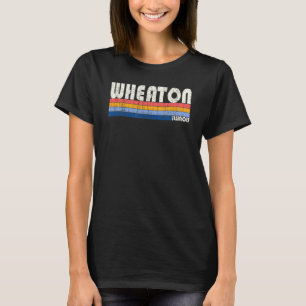 Retro Vintage 70s 80s Style Wheaton Illinois T-Shirt