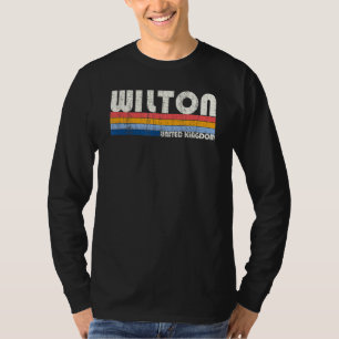 Retro Vintage 70s 80s Style Wilton United Kingdom T-Shirt