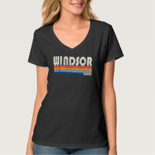 Retro Vintage 70s 80s Style Windsor Illinois T-Shirt