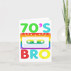 Retro Vintage 70's Bro For Halloween Family Matchi Card