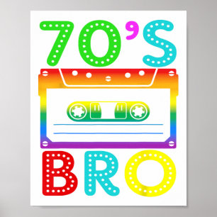 Retro Vintage 70's Bro For Halloween Family Matchi Poster