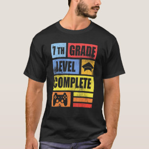 Retro Vintage 7th Grade Student Video Gamer Gradua T-Shirt