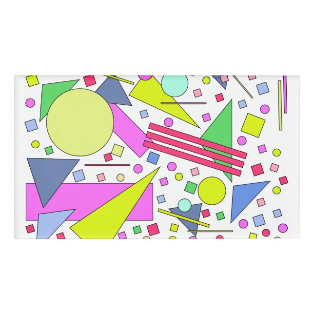 Retro Vintage 80s and 90s Style Name Tag (Front)