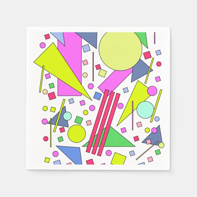 Retro Vintage 80s and 90s Style Napkin (Front)