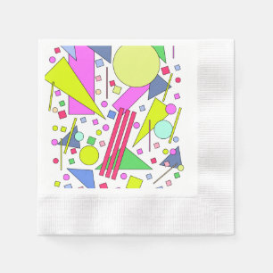 Retro Vintage 80s and 90s Style Napkin
