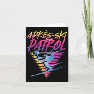 Retro Vintage 80s Apres Ski Patrol Card