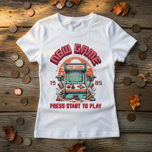 Retro Vintage 80s Arcade Game Beach T-Shirt