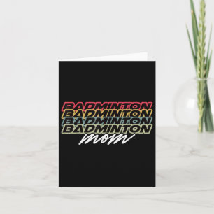 Retro Vintage 80s Badminton Mum Funny Mothers Day Card
