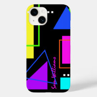 RETRO VINTAGE 80s COLORFUL NEON TRENDY GEOMETRIC