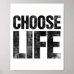 Retro Vintage 80s Halloween Costume Choose Life Di Poster