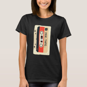 Retro Vintage 80s Mix Music Cassette Tape T-Shirt