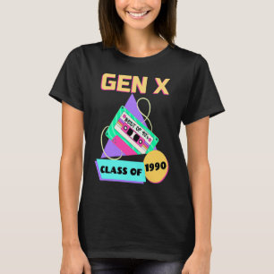 Retro Vintage 90 Class Of 1990 Gen X Birthday Wome T-Shirt