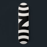 Retro Vintage Abstract Arches Lines Black White Skateboard<br><div class="desc">Modern Abstract Rainbow Arches – Abstract Geometric Retro Design - Black And Cream White</div>