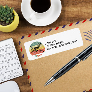 Retro Vintage Aeroplane & Sunset, Personalised