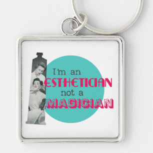 Retro Vintage Aesthetician not a Magician Keychain