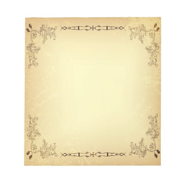 Retro Vintage Aged Paper Notepad (Front)