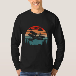 Retro Vintage Airplane Pilot Aviation Airplanes T-Shirt