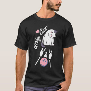 RETRO VINTAGE ALLEY CAT BOWLING TEAM HUMOR BOWLER T-Shirt