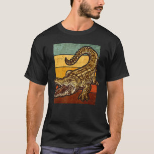 Retro Vintage Alligator Gator Crocodile Zoo Animal T-Shirt