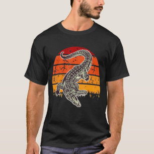 Retro Vintage Alligator Tee  For Family Love Anima