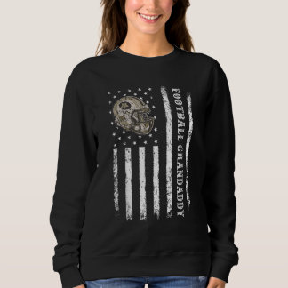 Retro Vintage American Flag Football Grandaddy Fat Sweatshirt