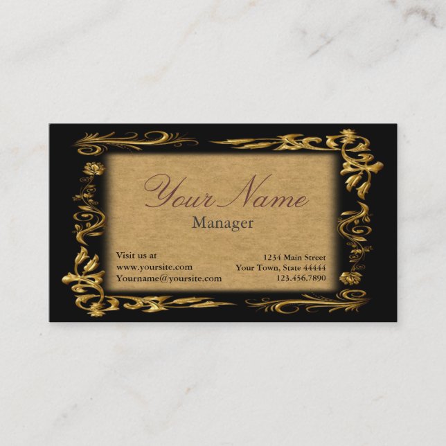 Retro Vintage Antique Business Card (Front)