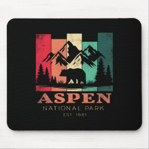 Retro Vintage Aspen Colorado Souvenir Kids Hiking Mouse Pad