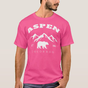 Retro Vintage Aspen Colorado Souvenir Kids Hiking T-Shirt