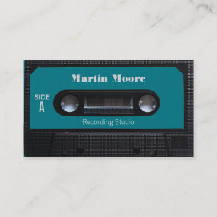 Retro vintage audio style cassette cover business card