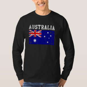 Retro Vintage Australia Flag Australian Roots T-Shirt
