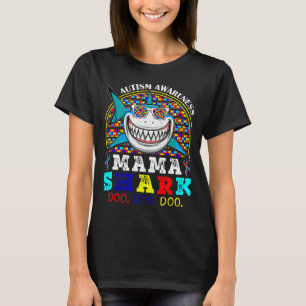 Retro Vintage Autism Awareness Mama Shark For Wome T-Shirt