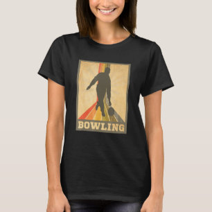 Retro Vintage B0wlers League Ten Pin B0wling Ball T-Shirt