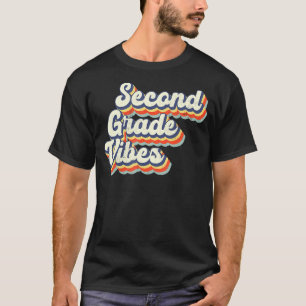 Retro Vintage Back To School 2nd Grade Second Grad T-Shirt
