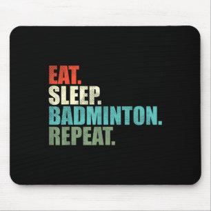 Retro Vintage Badminton Player Mouse Pad
