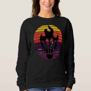 Retro Vintage Badminton  Sports Player Coach Graph Sweatshirt