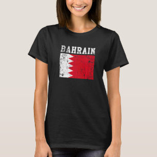 Retro Vintage Bahrain Flag Bahraini Roots T-Shirt