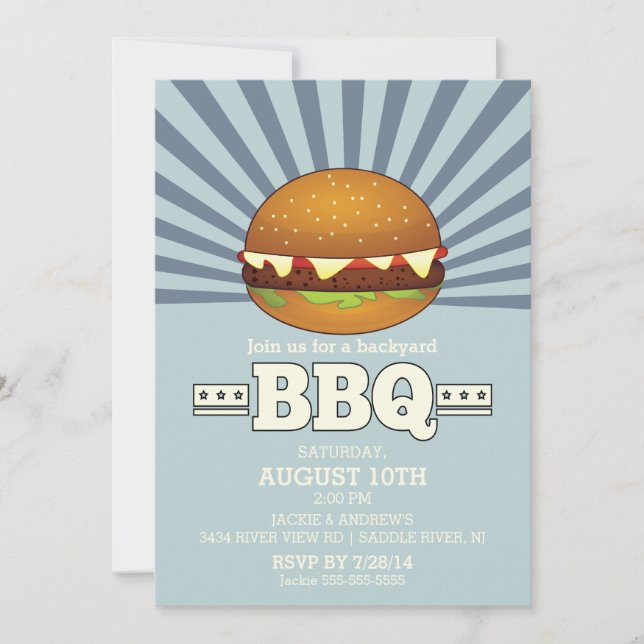 Retro Vintage Barbecue Party Invitation (Front)