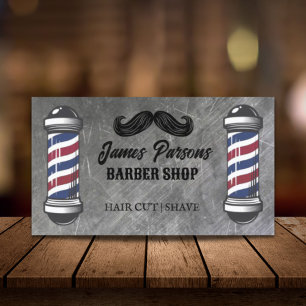 Retro Vintage Barbershop Hair Stylist Barber Shop Business Card