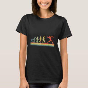 Retro Vintage Baseball Player Evolution Lover  T-Shirt
