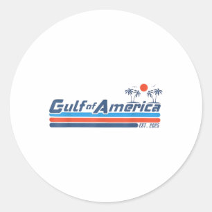 Retro Vintage Beach Gulf Of Us America 2025 Usa Pa Classic Round Sticker